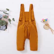 Load image into Gallery viewer, Solid Pocket Decor Sleeveless Baby Jumpsuit Overalls
