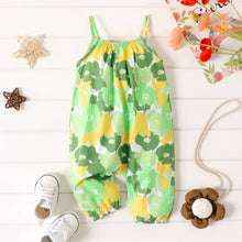 Load image into Gallery viewer, 100% Cotton Baby Girl All Over Floral Print Cami Jumpsuit
