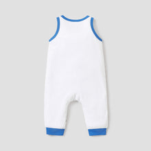 Load image into Gallery viewer, Baby Boy 100% Cotton Shark &amp; Letter Print Striped Sleeveless Jumpsuit
