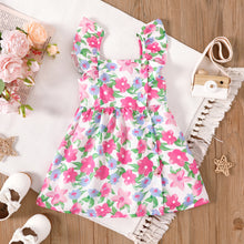 Load image into Gallery viewer, Toddler Girl Button Front Flutter-sleeve Dress
