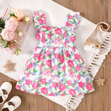 Load image into Gallery viewer, Toddler Girl Button Front Flutter-sleeve Dress
