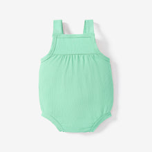 Load image into Gallery viewer, Ribbed Solid Pocket Decor Sleeveless Baby Romper
