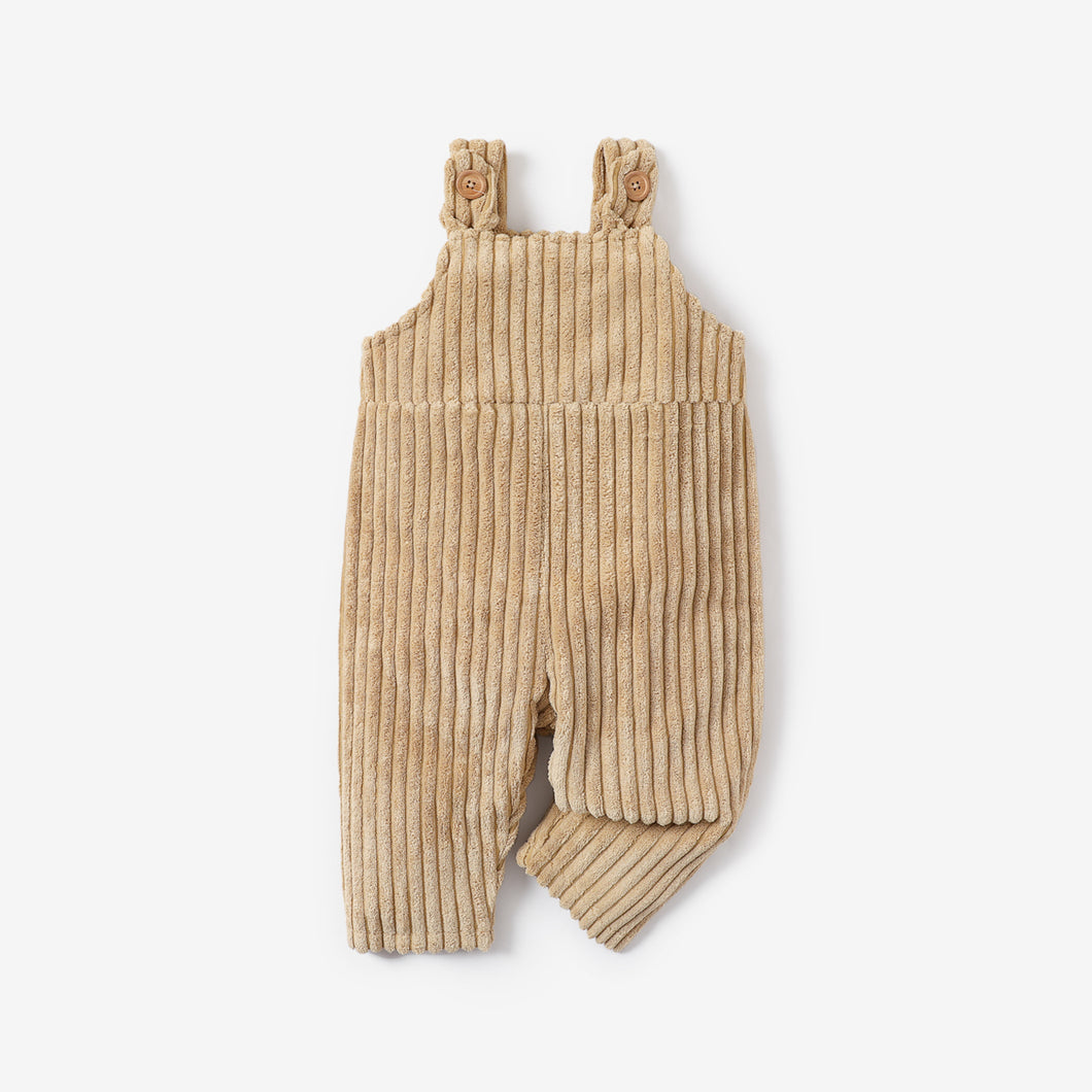 Baby Boy/ Girl Solid Ribbed Fleece Overalls