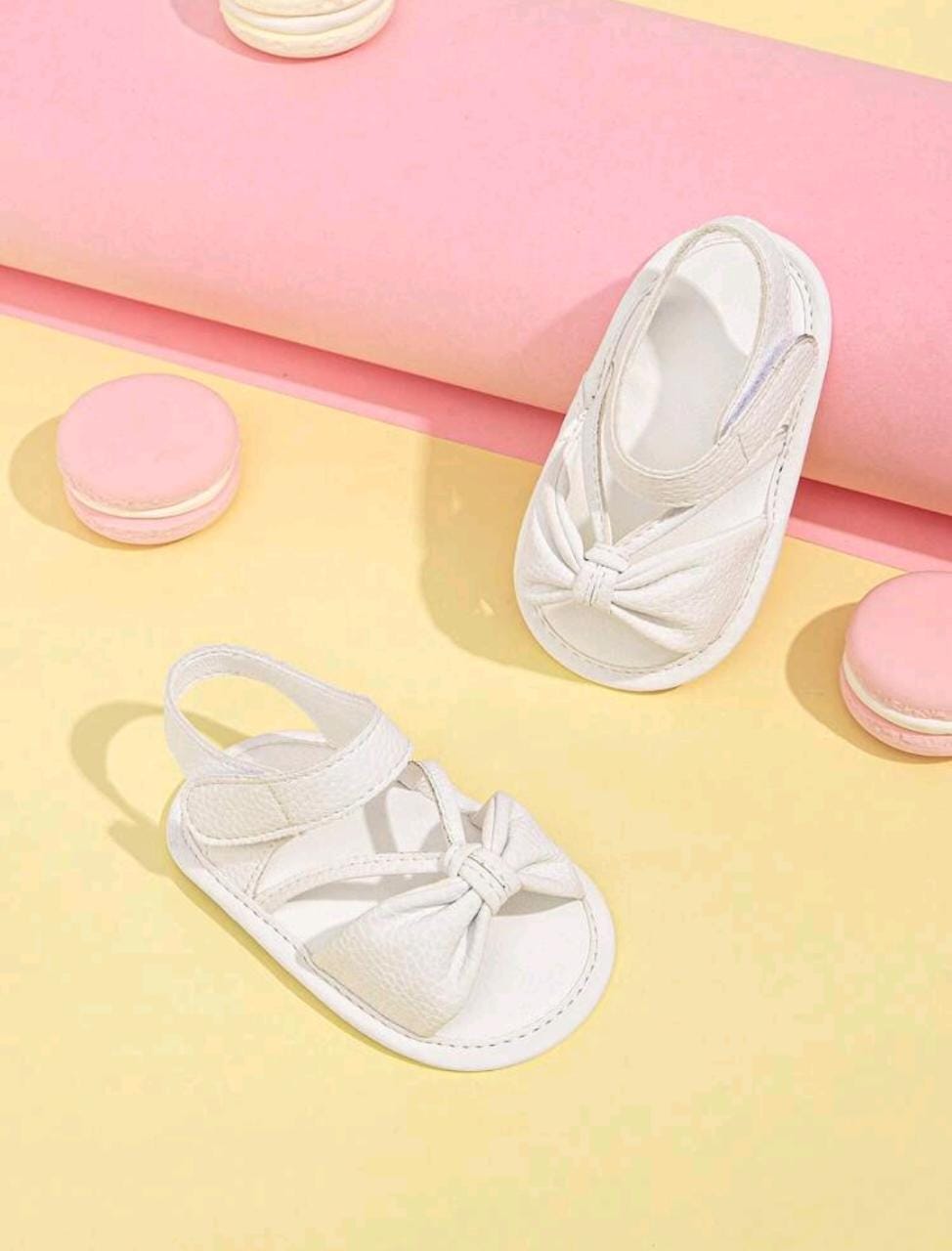 Baby Bow Decor Ankle Strap Sandals