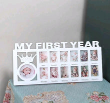 Load image into Gallery viewer, 1pc Baby&#39;s First Year Celebration Family Commemorative Photo Frame
