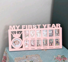 Load image into Gallery viewer, 1pc Baby&#39;s First Year Celebration Family Commemorative Photo Frame
