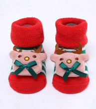 Load image into Gallery viewer, Newborn Baby Socks Thickened Anti-slip Christmas Socks
