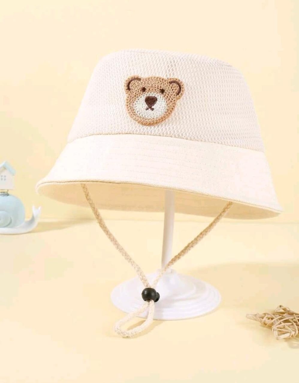 Baby Bear Patched Bucket Hat