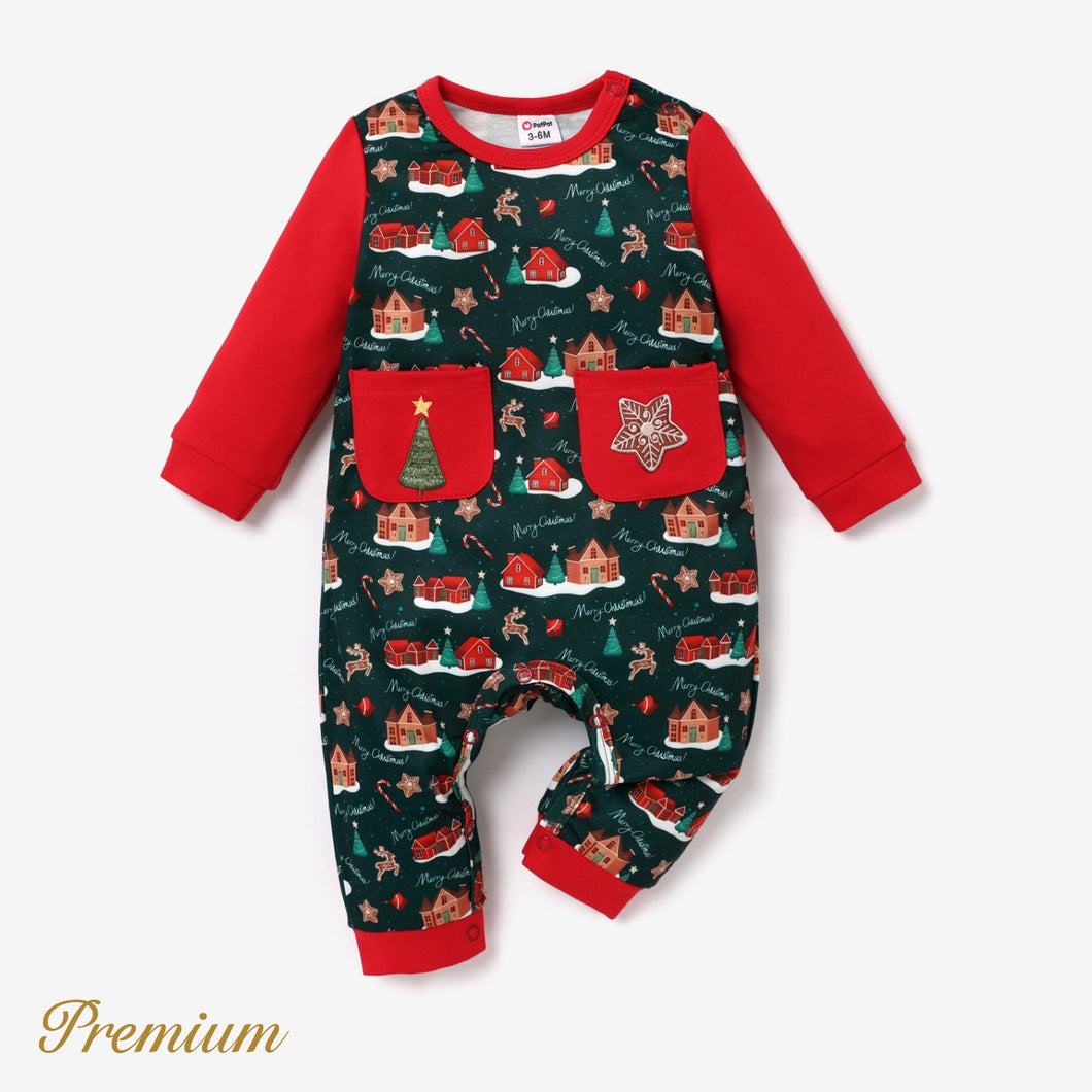 Baby Girl/ Boy Christmas Cotton Jumpsuit Set