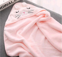 Load image into Gallery viewer, 1pc Infant Super Soft Absorbent Bath Towel With Hooded Design
