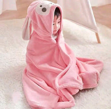 Load image into Gallery viewer, A Cartoon Green Children&#39;s Bath Towel ewborn Baby Hooded Bathrobe Boys And Girls Hooded Bathrobe
