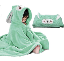 Load image into Gallery viewer, A Cartoon Green Children&#39;s Bath Towel ewborn Baby Hooded Bathrobe Boys And Girls Hooded Bathrobe
