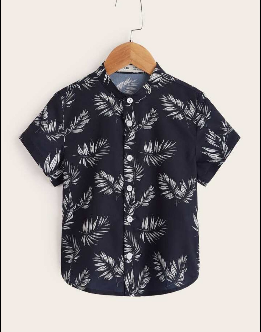 Dress shirt with leaf prints