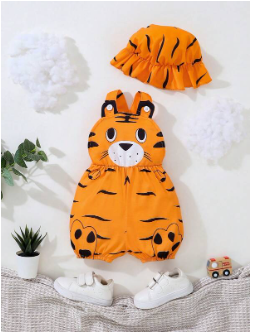 Baby Tiger Design Criss-cross Back Costume & Accessory Hat