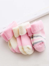 Load image into Gallery viewer, 3pairs Baby Color Block Socks
