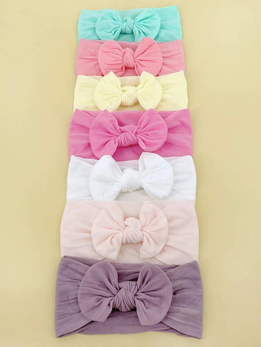 7pcs Baby Bow Decor Hair Band