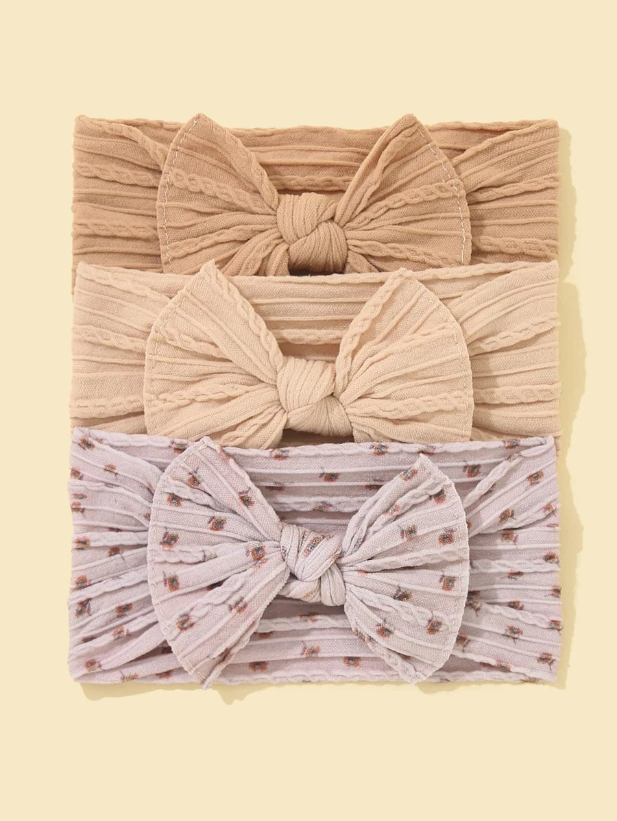 3pcs Baby Bow Decor Hair Band