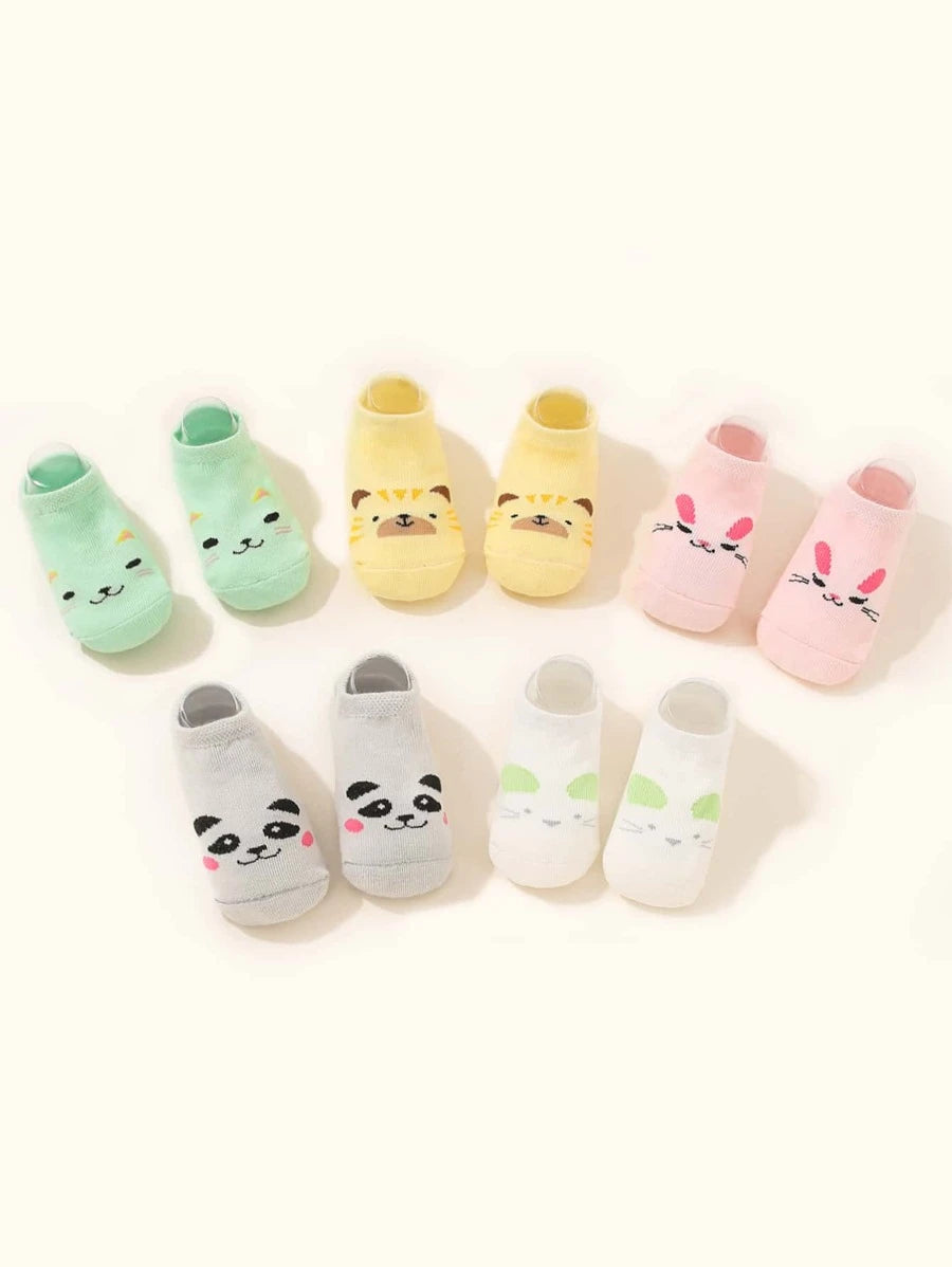 One Pair Baby Cartoon Graphic Floor Socks