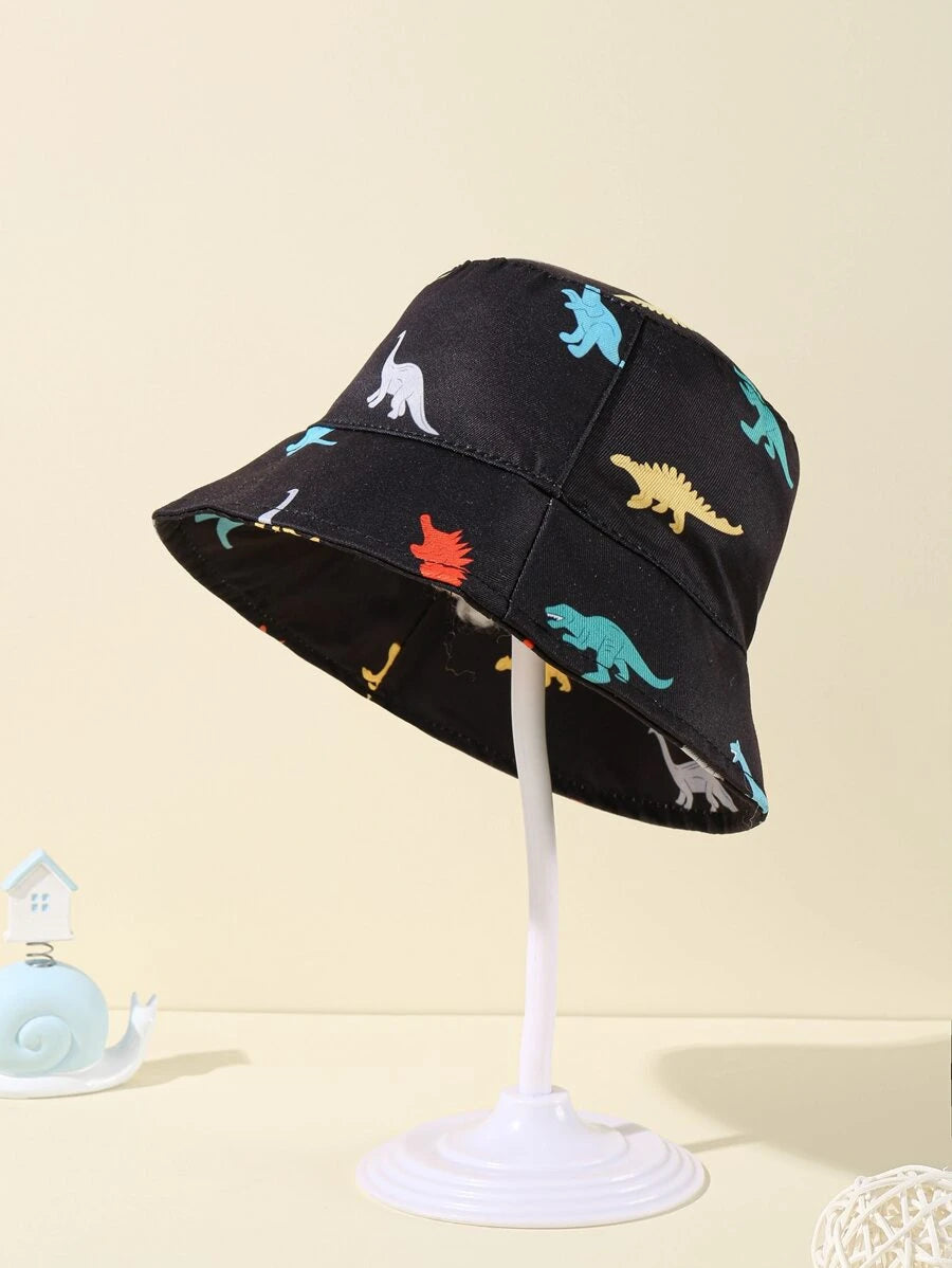 Cartoon Dinosaur Print Baby Bucket Hat