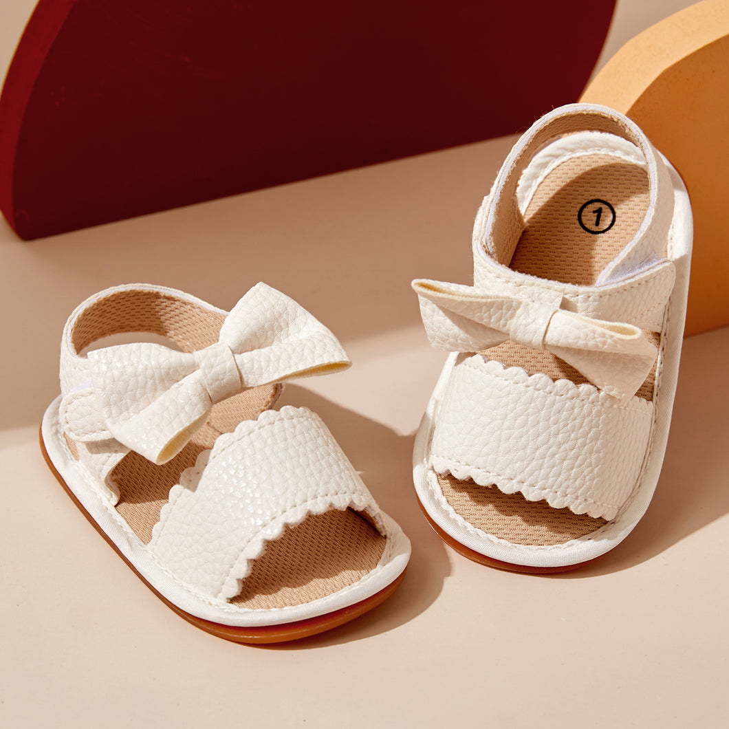 Baby / Toddler Solid Bowknot Velcro Closure Sandals