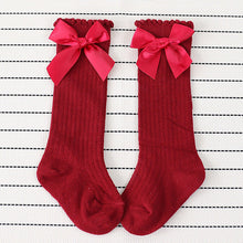 Load image into Gallery viewer, Sweet Solid Bow Decor Socks for Baby and Toddler Girl
