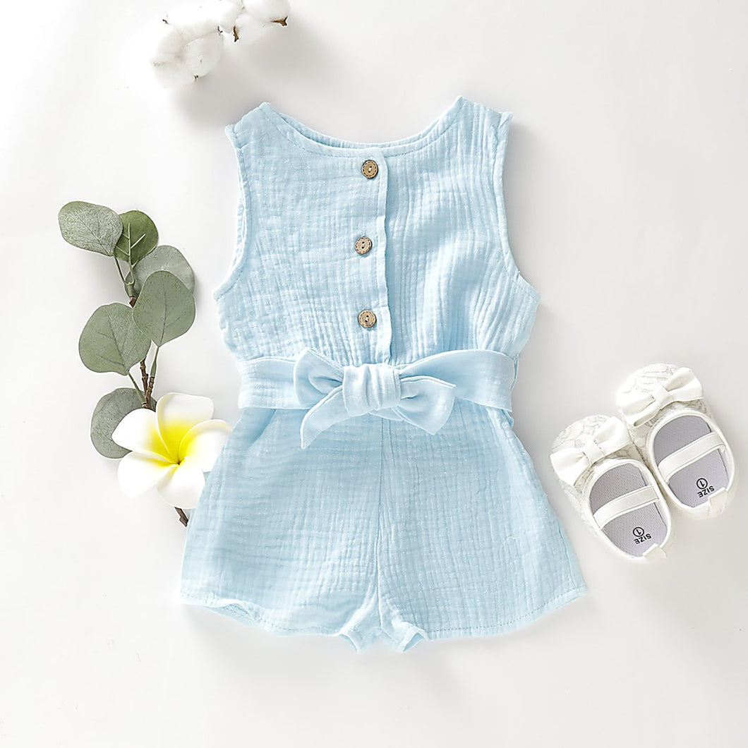 Baby Girl Button Front Romper