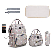 Load image into Gallery viewer, 3-piece Multicolorful Diaper Bag Diagonal Bag Backpack Large Capacity
