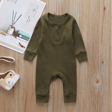 Load image into Gallery viewer, Baby Boy / Girl Cotton Knitted Style Solid Cardigan Long-sleeve Jumpsuit
