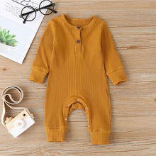 Load image into Gallery viewer, Baby Boy / Girl Cotton Knitted Style Solid Cardigan Long-sleeve Jumpsuit
