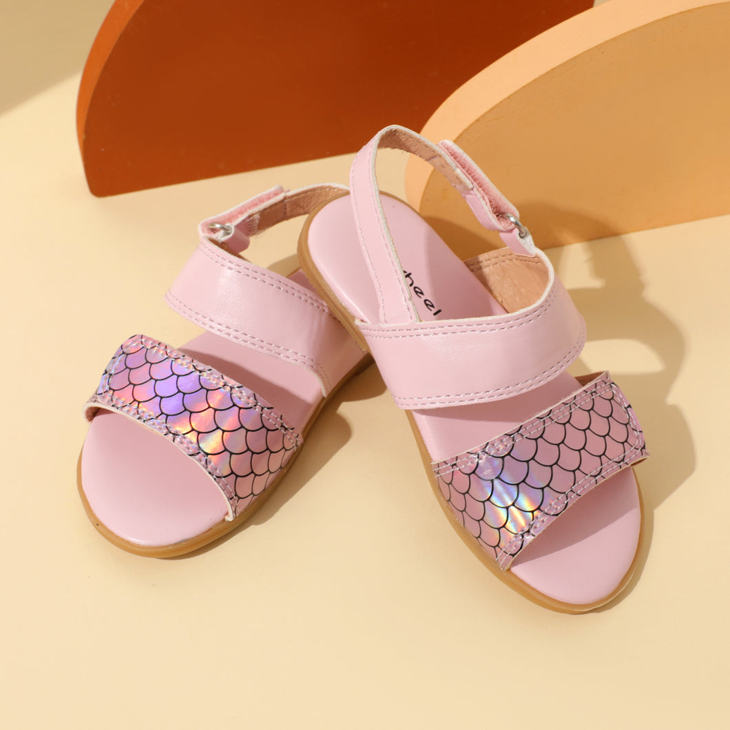 Toddler / Kid Solid Color Velcro Ankle Strap Sandals