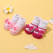 Load image into Gallery viewer, 2-pack Baby Bowknot Decor Socks
