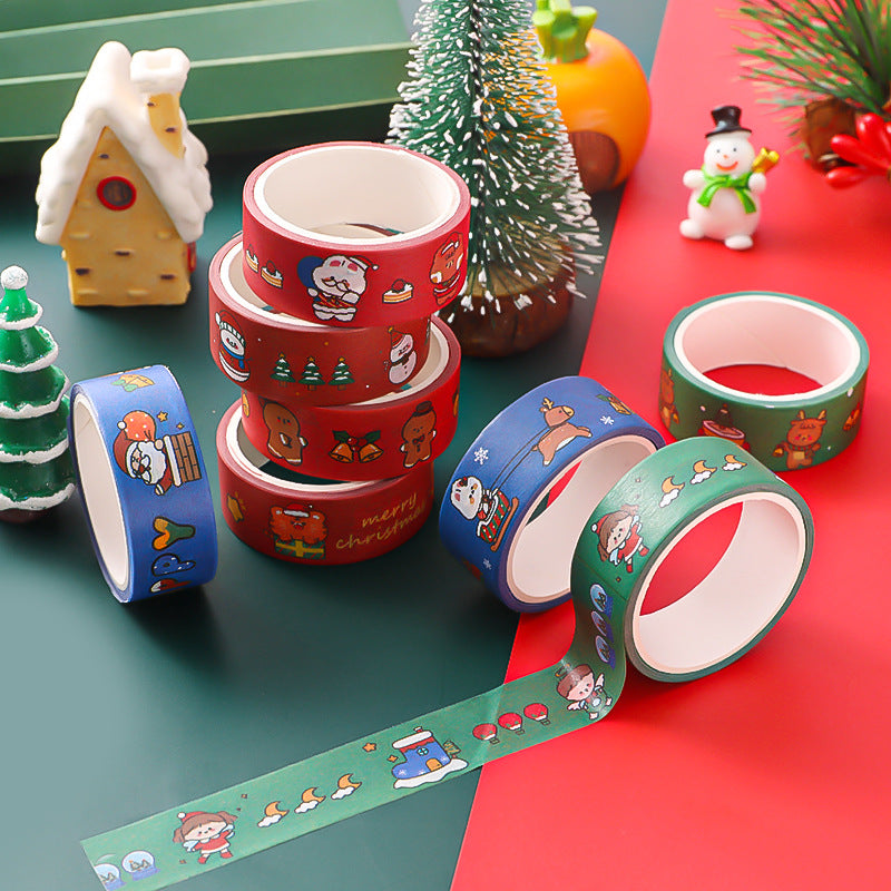 Cartoon Christmas Washi Tape Student Hand Account Material DIY