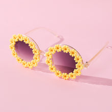 Load image into Gallery viewer, Kids Glasses Daisy Round Frame Flower Shape Decorative Glasses
