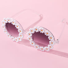 Load image into Gallery viewer, Kids Glasses Daisy Round Frame Flower Shape Decorative Glasses
