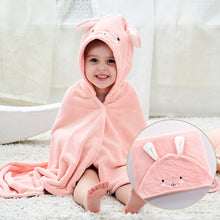 Load image into Gallery viewer, Baby Hooded Towel Bath Towel High-density Soft Absorbent Coral Fleece Bath Blankets Kids Bathrobe Household Bath Towel
