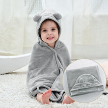 Load image into Gallery viewer, Baby Hooded Towel Bath Towel High-density Soft Absorbent Coral Fleece Bath Blankets Kids Bathrobe Household Bath Towel
