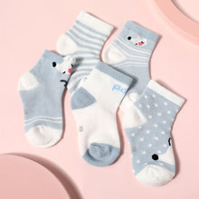 Load image into Gallery viewer, 5-pack Baby / Toddler Stripe Dots Cartoon Animal Pattern Socks
