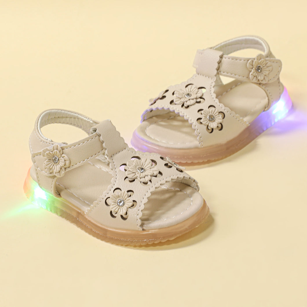 Toddler Floral Decor Soft Sole Sandals