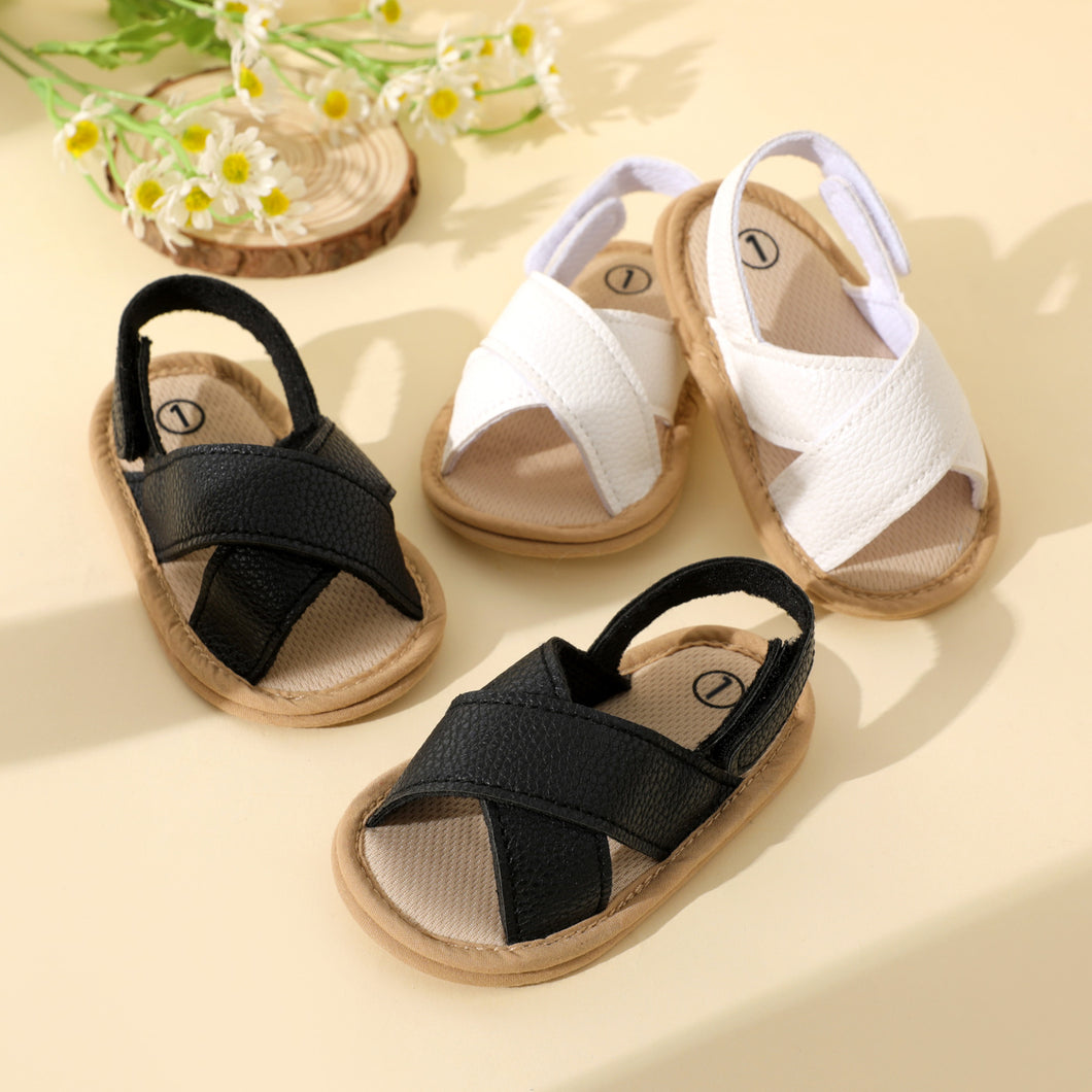 Baby / Toddler Crisscross Strap Slingback Open Toe Soft Sole Sandals Prewalker Shoes