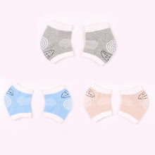 Load image into Gallery viewer, 3-Pairs 100% Cotton Baby Knee Pads for Crawling Anti-Slip Knee Unisex Baby Toddlers Kneepads
