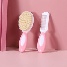 Load image into Gallery viewer, Safety Baby Hair Brush &amp; Comb Set Newborn Wash Hair Massage Scalp Brush Cleaning Care
