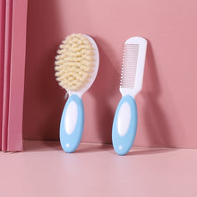 Load image into Gallery viewer, Safety Baby Hair Brush &amp; Comb Set Newborn Wash Hair Massage Scalp Brush Cleaning Care
