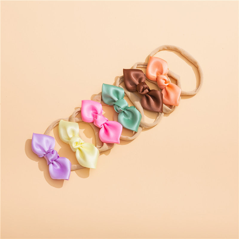 6-pack Solid Bow Hair Tie for Girls