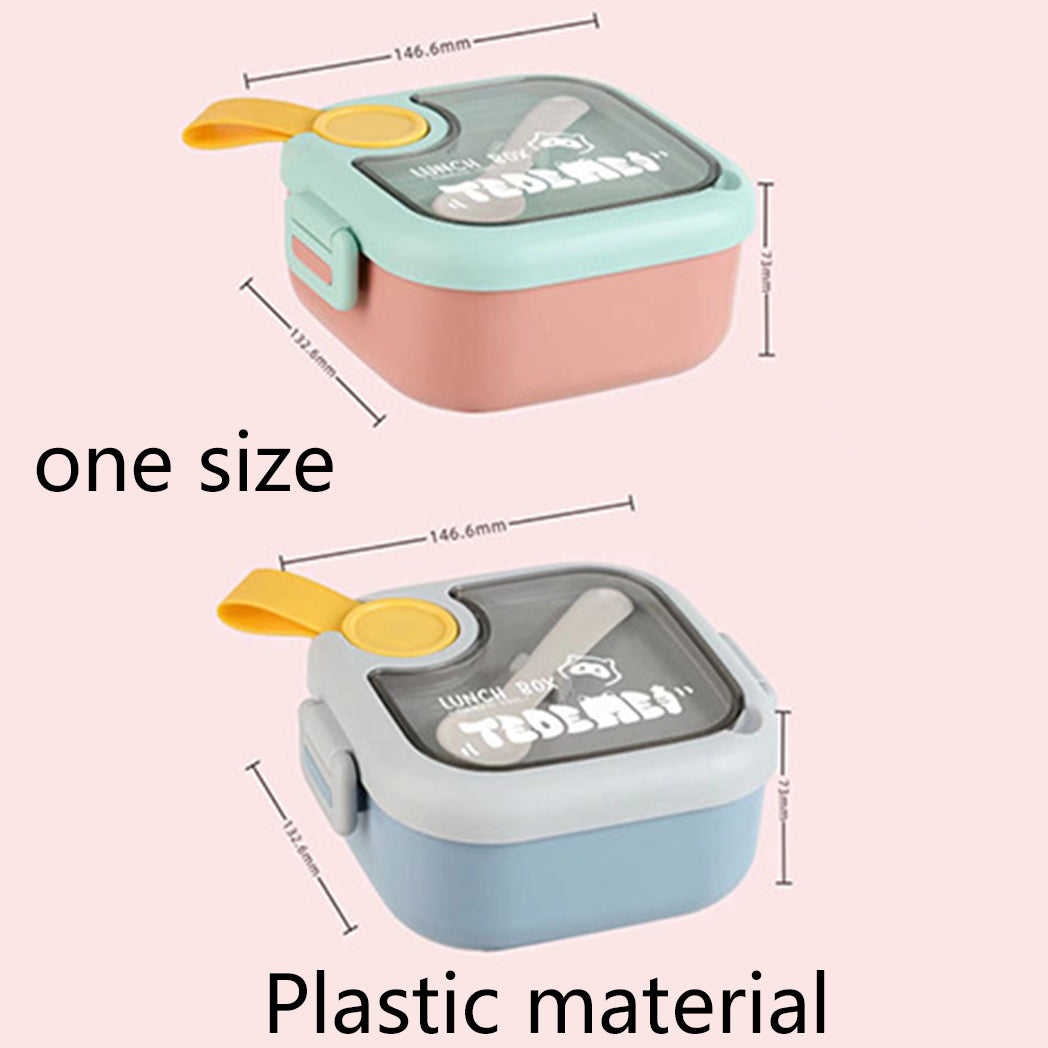 750ML Baby Food Lunch Box with Spoon & Scissor Outdoor Baby Bento Box Food Container Kids Dinnerware Set