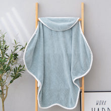 Load image into Gallery viewer, Hooded Baby Bath Towel Soft Absorbent Coral Fleece Plain Bathrobe Bath Blankets Towel
