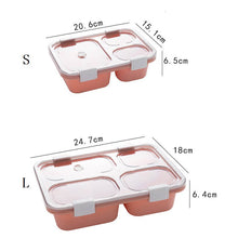 Load image into Gallery viewer, Bento Lunch Box with Spoon &amp; Lid Reusable Plastic Divided Food Storage Container Boxes Meal Prep Containers for Kids &amp; Adults
