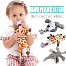 Load image into Gallery viewer, Soft Plush Toy Pacifier Holder with Detachable Pacifier for 0-40 Months
