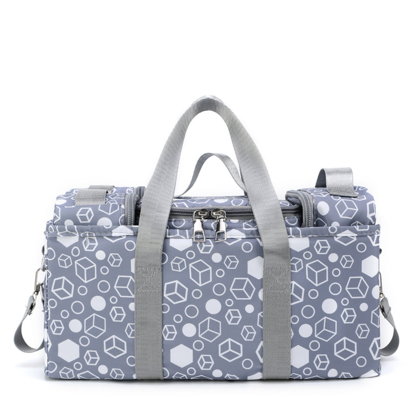 Diaper Bag Tote Geometric Print Multifunction Mom Bag Travel Diaper Tote Stylish Durable Handbag