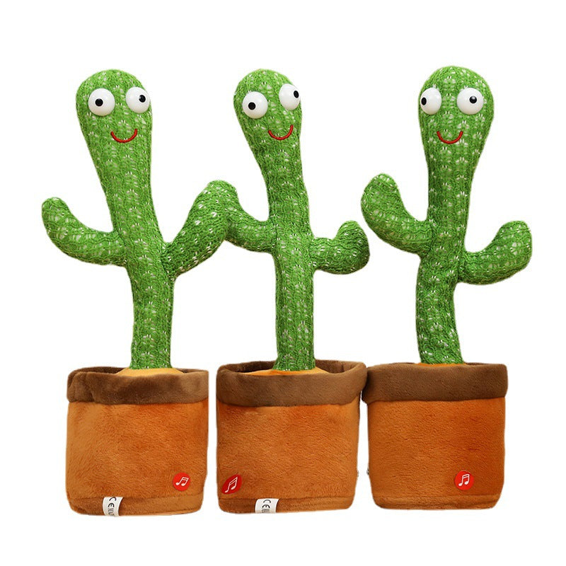 Dancing Talking Cactus Toys for Baby Boys and Girls Electronic Plush Toy Singing Dancing Record & Repeating What You Say