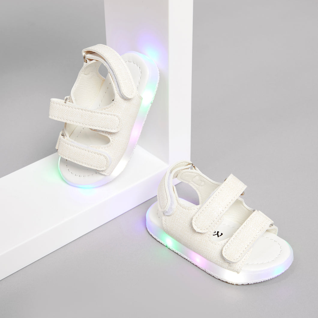 Toddler / Kid Solid Velcro Closure LED Sandals